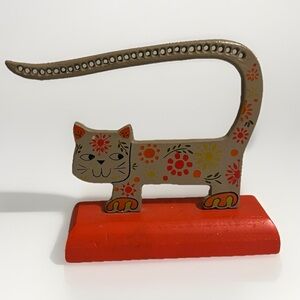 Earring Holder - Unique Handmade Painted Metal Cat Kitten earring display